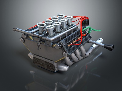 modern engine car engine 3d model