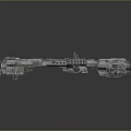 Large Sci Fi Spaceship Featuring Complex Structure Gray Color Multiple Modules And Detailed Components