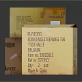 Yellow And Brown Cardboard Boxes With Intex Brand Barcode Item Number Made In China