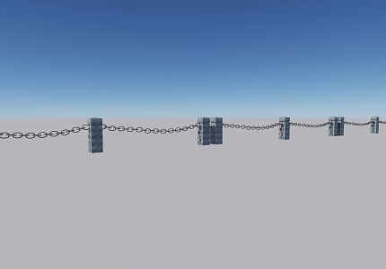 Modern Railing 3d model
