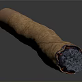 Delicious Rolled Food With Textured Outer Layer And Purple Filling In Cylindrical Shape