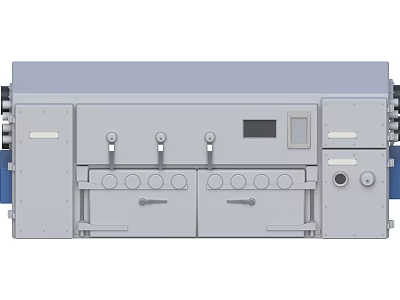 Industrial Equipment With Control Panel Buttons Drawers And Display Screen 3d model