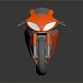 Red Sports Motorcycle Featuring Modern Streamlined Design 3D Rendered With Silver Wheels Red Rims