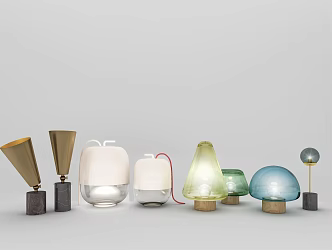Modern table lamp table lamp combination 3d model