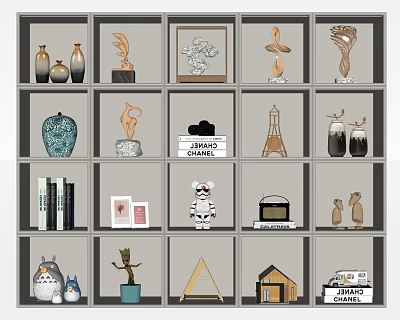 Modern Ornaments Combination Jewelry Ornaments 3d model