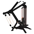 Black Multifunctional Fitness Equipment For Home Gym With Pulley System And Cable Attachments