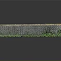 Long Rectangular Household Decorative Item With Grid Pattern Green Moss On Black Surface And Reflection