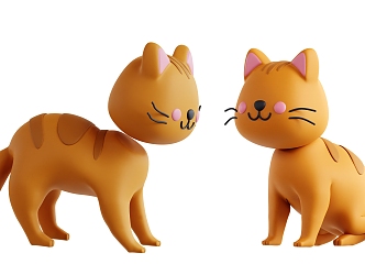 kitty cartoon kitty anime kitty 3d model