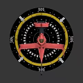 Measuring Device With Pink Component Black Disc Yellow Ring Scales And White Arrows