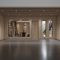Minimalist Modern Tea Room Interior Design With Wooden Panels Glass Doors And Soft Lighting