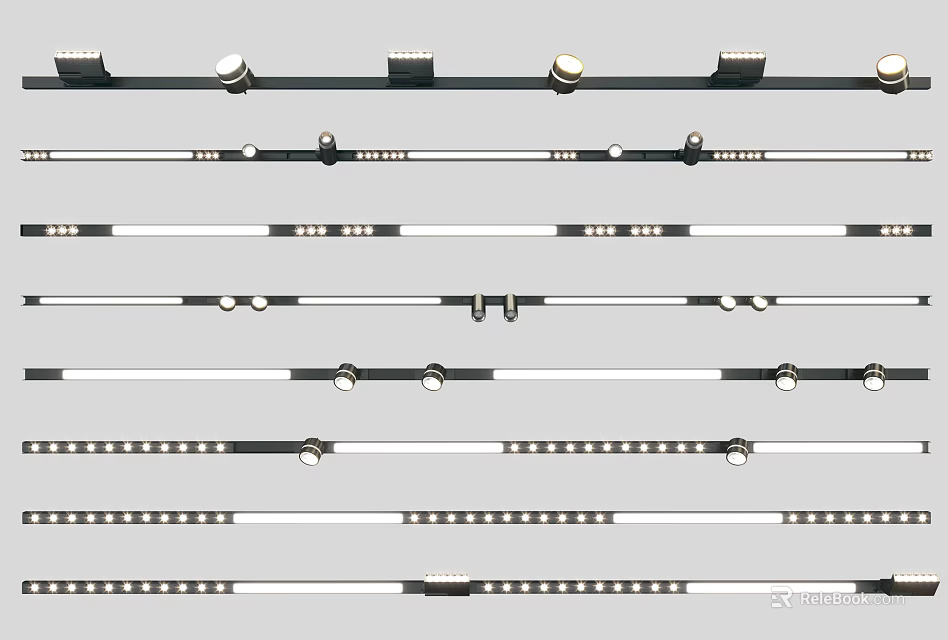 Various Modern Downlights And Spotlights For Home Interior Lighting Fixtures 3d model 