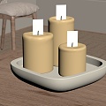 Modern Candle Ornament Candlestick 3d model