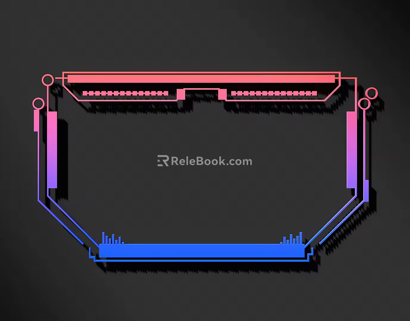 Modern science and technology lines science and technology lines modeling culture wall 3d model