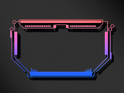 Modern science and technology lines science and technology lines modeling culture wall model