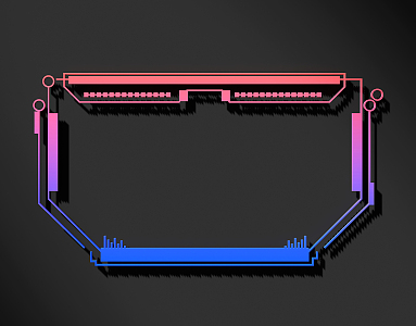 Modern science and technology lines science and technology lines modeling culture wall 3d model