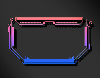 Modern science and technology lines science and technology lines modeling culture wall 3d model