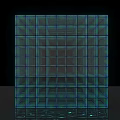 Commercial Equipment With Grid Pattern Blue Green Lines And Geometric Structured Layout 3d model