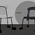 Kids Chair With Mickey Mouse Ears And Dog Ears Design Silver Legs Light Seat