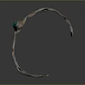 Unique Twisted Metal Bracelet With Blue Stone Fashion Accessory Design
