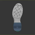 Running Shoes With White Blue Green Sole And Supportive Tread Pattern Design 3d model