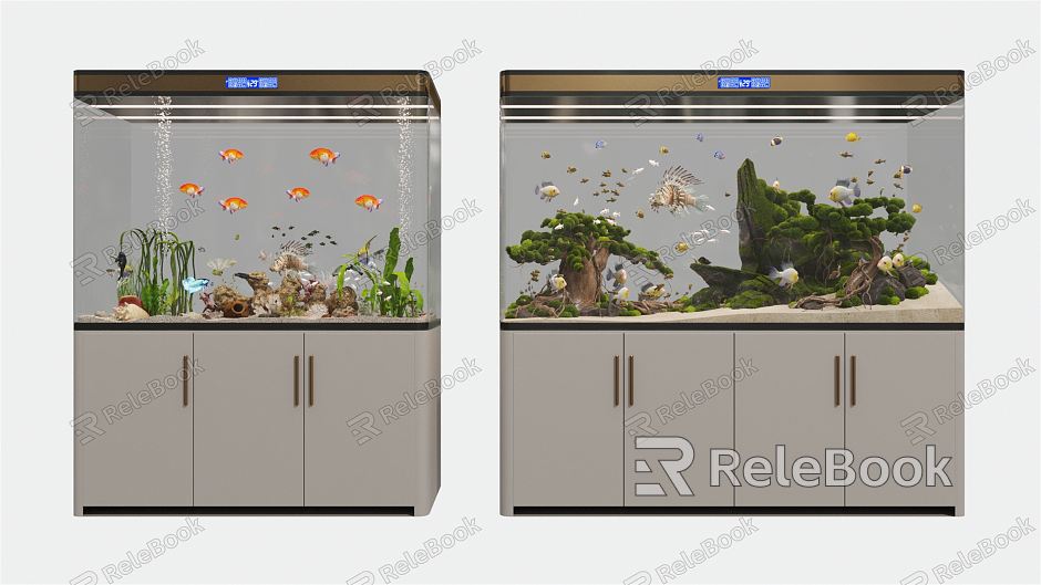 Modern fish tank model