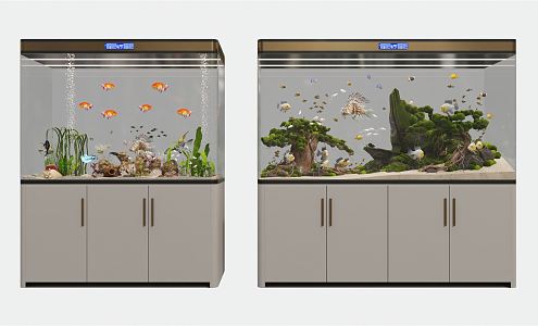 Modern fish tank 3d model