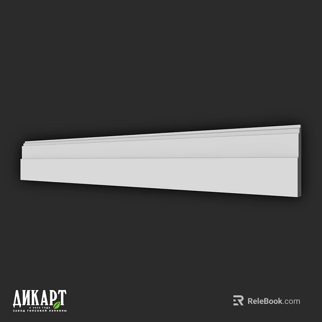 White Modern Architectural Component Smooth Trim For Interior Wall Decoration 3d model 