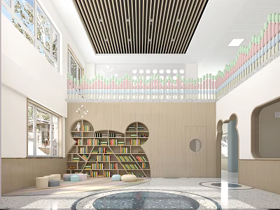 Modern Kindergarten Hall Kindergarten 3d model