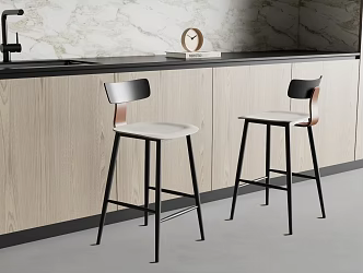 Modern Bar Chair Bar Stool High Stool 3d model