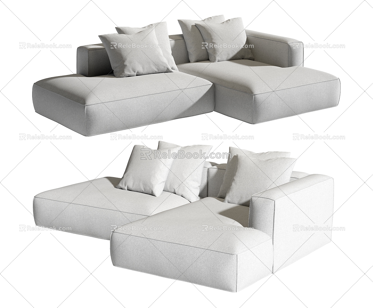 Modern Multiplayer Sofa 3d model