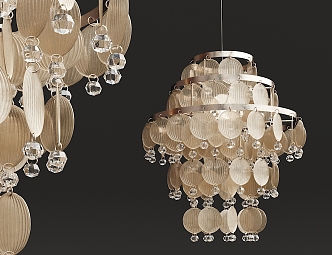 Modern chandelier metal crystal chandelier 3d model