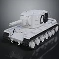 3D Rendered White Tank Model With Detailed Tracks Turret And Cannon Barrel On Dark Background