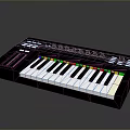 Electronic MIDI Controller With Colorful Keys And Black Control Panel