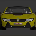 Golden BMW Sports Car With Sleek Design Black Roof And Reflective Surface