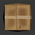 Household Items Packaged In Wooden Box With Straps For Storage And Transport