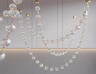 Modern crystal chandelier 3d model