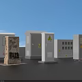 Diverse Industrial Equipment Including Control Cabinets Distribution Boxes With Various Colors Shapes And Warning Signs