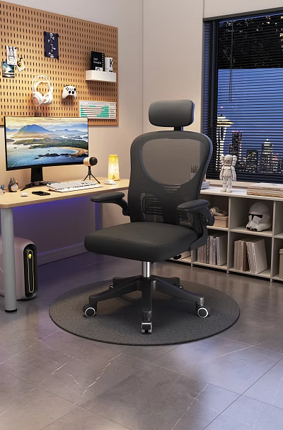 Ergonomic Office Chair With Mesh Back Adjustable Headrest For Home Office Computer Desk Setup 3d model