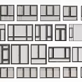 Modern floor-to-ceiling window sliding window casement window bay window balcony window system window frame broken bridge aluminum window 3d model
