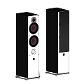High Quality Floor Standing Speakers Design With Black Wooden Finish And Multiple Drivers
