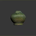 Handcrafted Green Ceramic Jar With Glazed Surface And Traditional Design