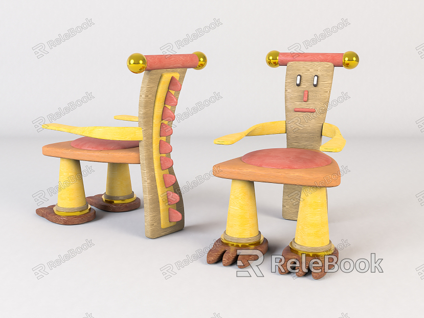 Modern Children's Chair Home Children's Wooden Chair Beautiful Chen Ornaments model