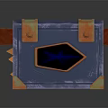 Magical Fantasy Book With Blue Cover Glowing Diamond Design And Orange Decorative Corners