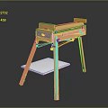 Wooden Folding Workbench With Sturdy Legs Tabletop And Storage Drawers