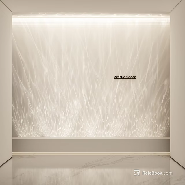 Wall Washer Light Creating Soft Linear Light Effect On Modern Interior Wall 3d model 