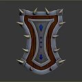 Contradiction Medieval Shield Ancient Shield Defensive Weapon Ancient Shield Iron Shield Protective Shield 3d model