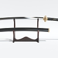 Japanese-style samurai sword Japanese war knife 3d model