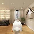 Modern Beauty Salon Spa Interior With White Massage Table Round Mirror And Bathtub