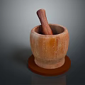 Handcrafted Wooden Mortar And Pestle Practical Household Tool For Grinding Spices And Herbs