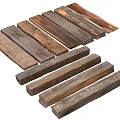 Different Types of Natural Stone and Wood Planks with Rich Textures for Interior Decoration